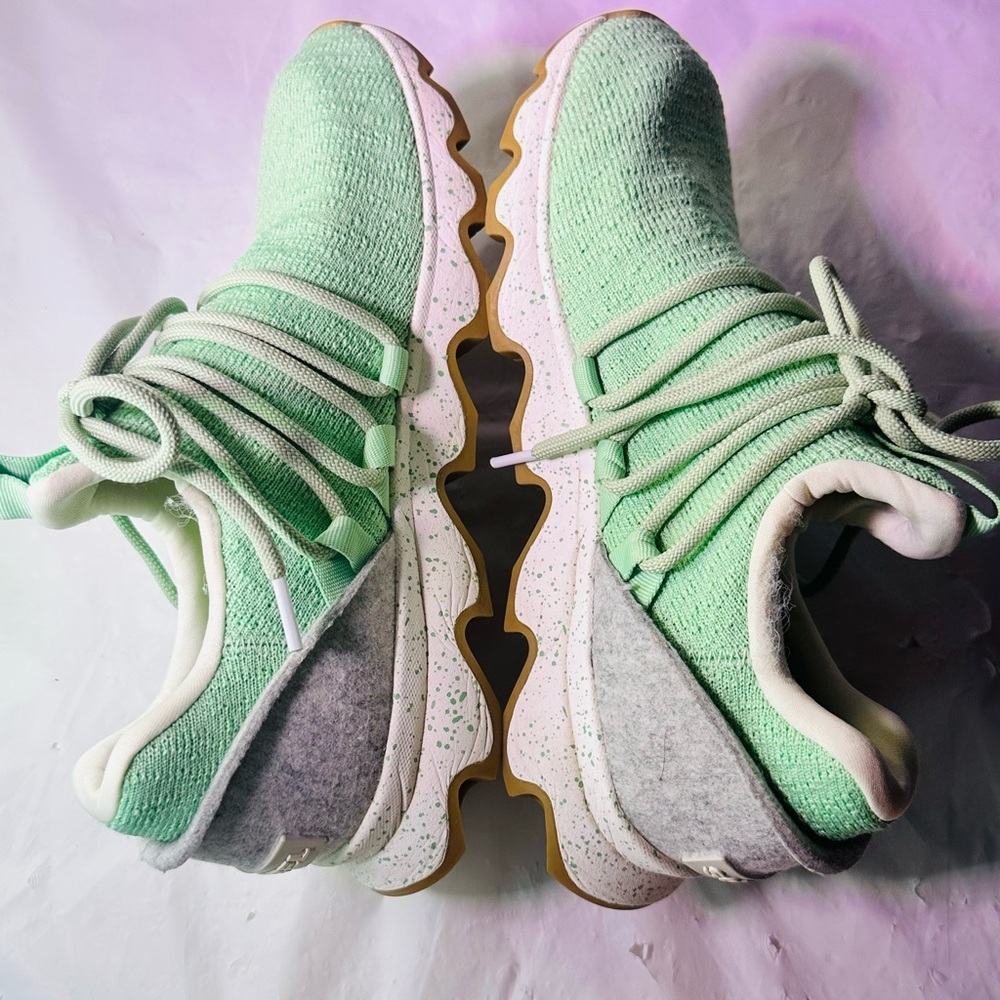 Sorel Mint Green Knit Lace-Up Athletic Sneakers - Picture 9 of 11